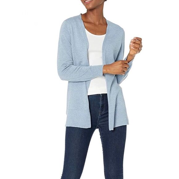 Amazon Essentials Women's Lightweight Open-Front Cardigan Sweater Blue Sz M - Picture 8 of 11